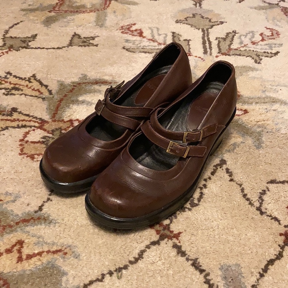 Dansko brown leather Mary Janes